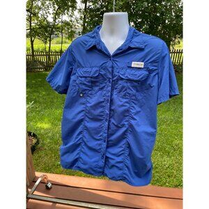 Magellan Outdoors Mens Blue Fishing Shirt XL Relaxed Fit Moisture Wicking